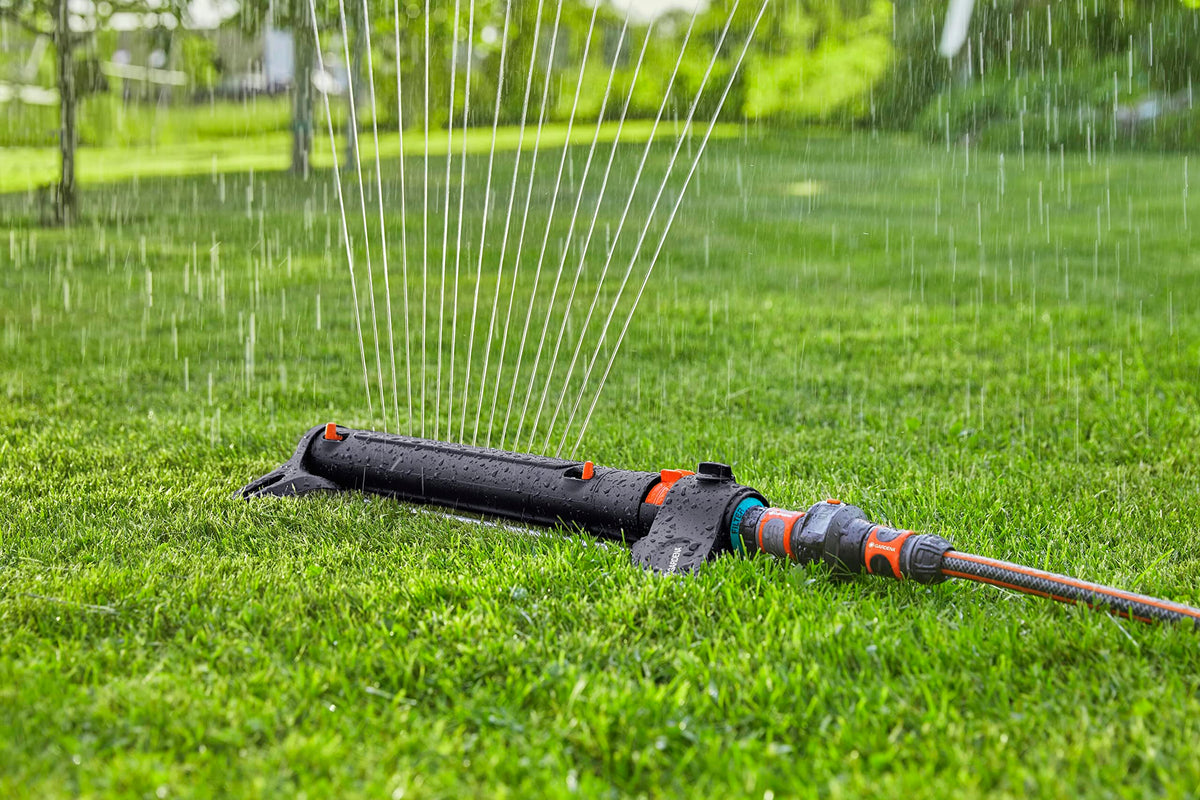 水連の庭 GARDENA 首振式スプリンクラー Aqua Zoom S 散水機 庭 芝生